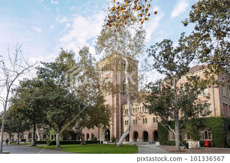 Sunny view of the Bovard Aministration, Auditorium of the University of Southern California 101336567