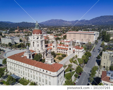 Aerial view of the Pasadena City Hall 101337265
