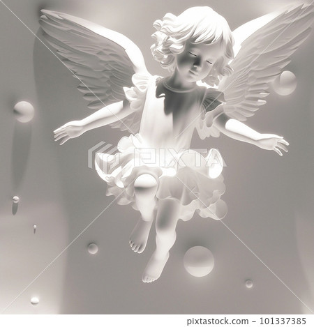 3d model enfant angel , white color, tranquility 101337385