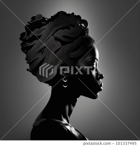 Black woman silhouette. Black lives matter . African American . High quality 3d illustration Black woman silhouette. Black lives matter . African American . High quality 3d illustration 101337495