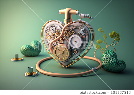 theme of World Hypertension day observed on May 17 every year. also known as high blood pressure HBP. . High quality 3d illustration theme of World Hypertension day observed on May 17 every year. also known as high blood pressure HBP. . High quality 3d illustration 101337513