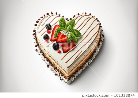 Cake in the form of a heart Cake in the form of a heart 101338874