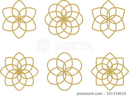 日式花線描 日式花線描 101339010