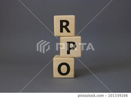 RPO - Recruitment Process Outsourcing symbol. Wooden cubes with words RPO. Beautiful grey background. Business and RPO concept. Copy space. RPO - Recruitment Process Outsourcing symbol. Wooden cubes with words RPO. Beautiful grey background. Business and RPO concept. Copy space. 101339166