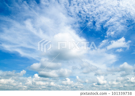Blue sky with beautiful clouds. 101339738