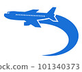 Simple illustration of an airplane 101340373