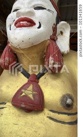 Javanese garden gnome used as decorations on the Javanese parks and gardens all around the Indonesia, beautiful art Javanese garden gnome used as decorations on the Javanese parks and gardens all around the Indonesia, beautiful art 101341659