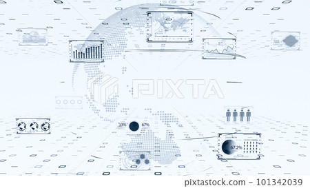 Image of digital transformation through digital cloud Cyber security concept 101342039