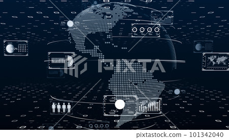 Image of digital transformation through digital cloud Cyber security concept 101342040