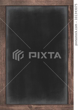 Distressed vertical blackboard, dark oak frame 101343075