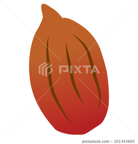 Illustration of a simple cocoa bean Illustration of a simple cocoa bean 101343605