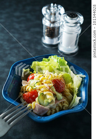 Macaroni (fusilli) salad 101344028