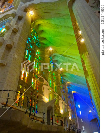 Inside Sagrada Familia ~Ceiling/Pillars~ (Spain-Barcelona) 101344093