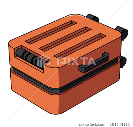 Illustration of a suitcase placed Illustration of a suitcase placed 101344111