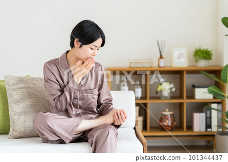 Young woman suffering from athlete's foot Young woman suffering from athlete's foot 101344437