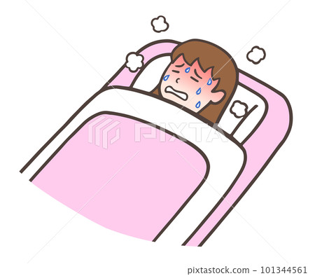 一個發燒睡在蒲團上的女人 101344561