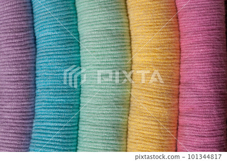 Macrame Rainbow, thread colorful texture 101344817