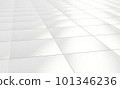 White Tile Floor Close up 101346236