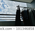 Laundry dried on the veranda 101346858