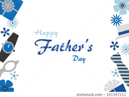 Father's day fashion miscellaneous goods frame illustration Father's day fashion miscellaneous goods frame illustration 101347211
