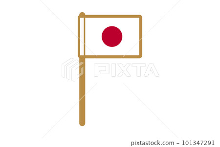 Hinomaru (Japanese flag) illustration (color) Hinomaru (Japanese flag) illustration (color) 101347291