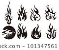 Tribal burning flames 101347561