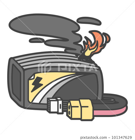 Lipo battery for small drone, smoke ignition, danger, lithium polymer 101347629