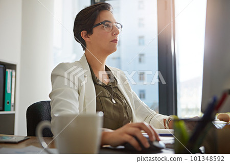 Focus, office and business woman with computer typing online documents, website research and writing email. Corporate, networking and busy female employee at desktop with focus, planning and ideas Focus, office and business woman with computer typing online documents, website research and writing email. Corporate, networking and busy female employee at desktop with focus, planning and ideas 101348592