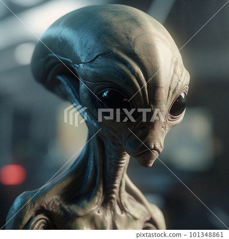 Alien attack or abduction or in a UFO space ship, visitor or scary world or universe with invasion, technology and martians. A close up or portrait of aliens for horror, strange and special effects. Alien attack or abduction or in a UFO space ship, visitor or scary world or universe with invasion, technology and martians. A close up or portrait of aliens for horror, strange and special effects. 101348861