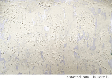 Abstract white color acrylic wave wall painting. Grey-beige embossed acrylic texture Abstract white color acrylic wave wall painting. Grey-beige embossed acrylic texture 101349510