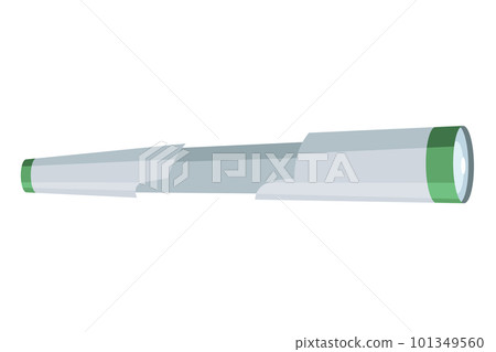 Optical instrument icon for viewing distant objects. Telescope, device for education. Modern isolated vector illustration 101349560