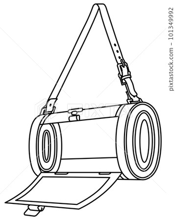 開放 toran 的簡單黑白線條圖 101349992