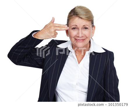 Suicide, hand gun and portrait of business woman with mental health problem, depression crisis and job mistake stress. Burnout, career fail anxiety and sad worker depressed on white background studio Suicide, hand gun and portrait of business woman with mental health problem, depression crisis and job mistake stress. Burnout, career fail anxiety and sad worker depressed on white background studio 101350179