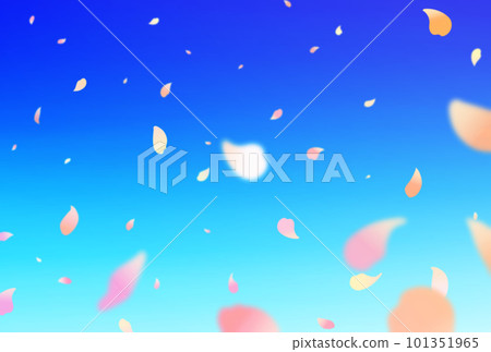Background material _ falling snow _ colorful _ pink _ sky 101351965