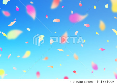 Background material _ falling snow _ colorful _ pink _ sky 101351996