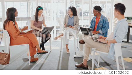 adult, black man, black woman, book, brainstorming, business, career, chicago, colleagues, communication, company, compliment, computer, conversation, coworker, coworkers, development, digital, discu 101352692