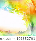 Colorful watercolor tree illustration 101352701