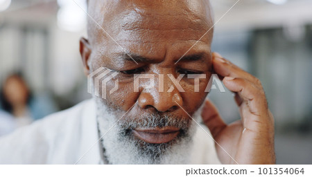 Black man, lawyer and face stress, headache or mental health pressure in mature law firm, legal office or consulting company. Zoom, attorney and thinking employee manager, ideas or court case anxiety Black man, lawyer and face stress, headache or mental health pressure in mature law firm, legal office or consulting company. Zoom, attorney and thinking employee manager, ideas or court case anxiety 101354064