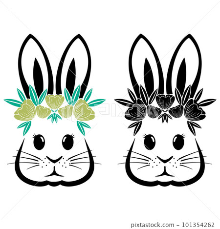 rabbit, bunny, vector 101354262