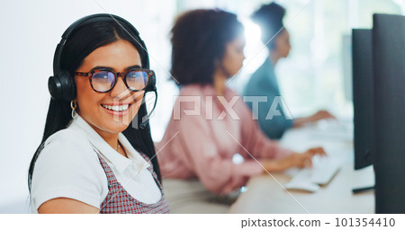 Face, contact us or woman in call center consulting, talking or helping clients with financial or loan advice. Customer services, portrait or telemarketing agent with a happy smile speaking on mic Face, contact us or woman in call center consulting, talking or helping clients with financial or loan advice. Customer services, portrait or telemarketing agent with a happy smile speaking on mic 101354410