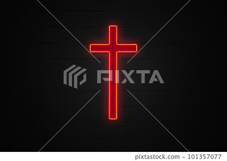 Red cross - Neon light Red cross - Neon light 101357077