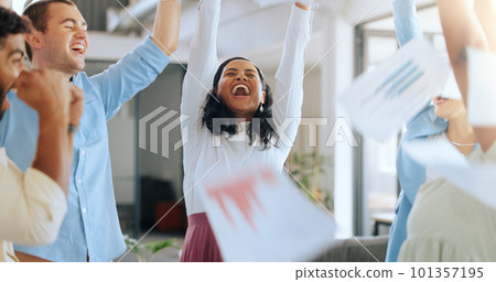 Success, applause and business people with paper in a meeting for celebration, winning and happy with company achievement. Teamwork, collaboration and employees with documents for happiness and goal Success, applause and business people with paper in a meeting for celebration, winning and happy with company achievement. Teamwork, collaboration and employees with documents for happiness and goal 101357195