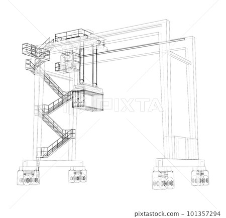 Port cargo crane Port cargo crane 101357294
