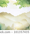Abstract watercolor mountain landscape 101357435