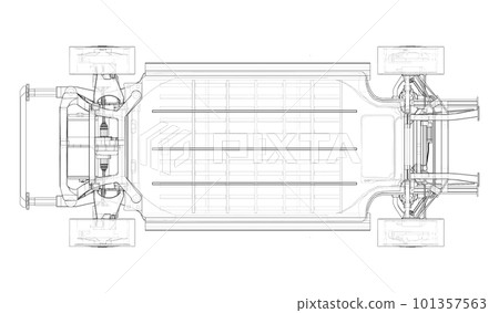 Electric Car Chassis with battery 101357563