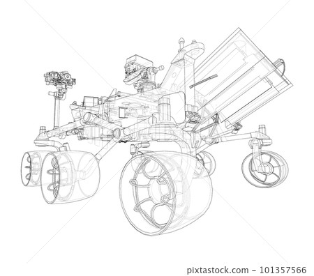 Mars Rover. 3d illustration 101357566