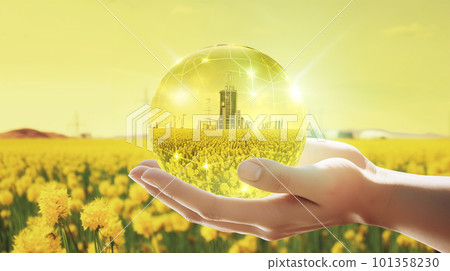 Global environment image background material 101358230