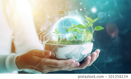 Global environment image background material Global environment image background material 101358234