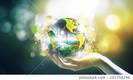 Global environment image background material 101358246