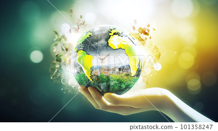 Global environment image background material 101358247